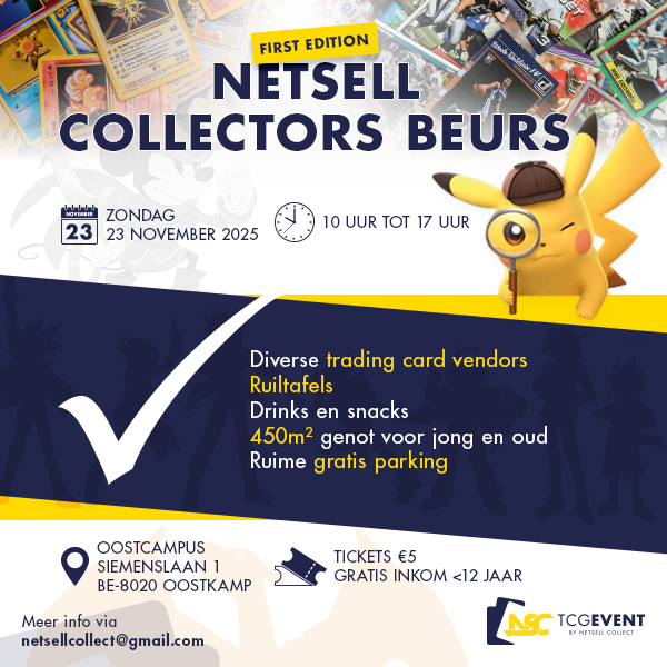 Flyer Netsell Collectors Beurs 23 november 2025