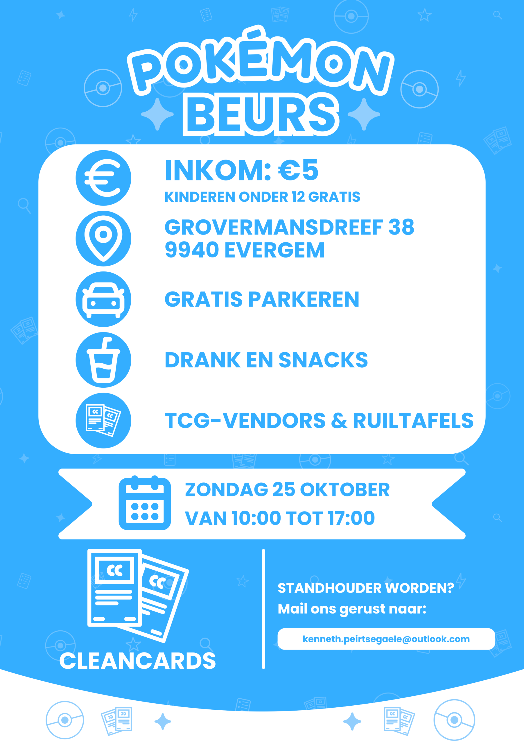 Pokémon beurs Flyer Cleancards